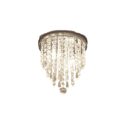 lifeholder Mini Chandelier, Crystal Chandelier Lighting, 2 Lights, Flush Mount Ceiling Light, H10.4'' x W8.66'' Modern Chandelier Lighting Fixture for Bedroom, Hallway, Bar, Kitchen, Bathroom