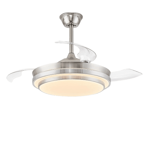 LEDIARY 42 Inch Retractable Ceiling Fans with Lights and Remote
