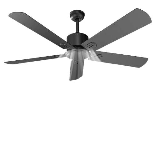 Obabala Black Ceiling Fan No Light, 52 in Outdoor Flush Mount Ceiling Fans with Remote Control without Light, 5 Blades, 6 Speed Reversible DC Motor Modern for Patios, Garage, Bedroom, Porch