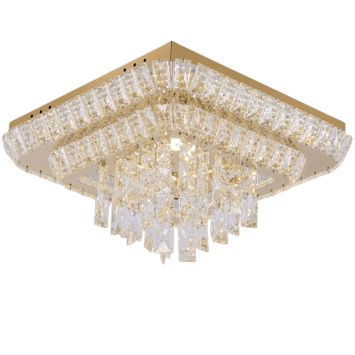 COCOSTAR Crystal Chandeliers:Modern Led Luxury Ceiling Light Flush Mount 25