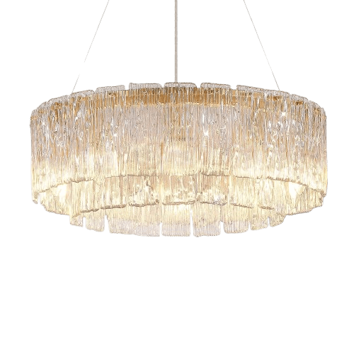 CATINER Modern 24" Crystal Glass Chandelier 10-Light Gold Chandeliers