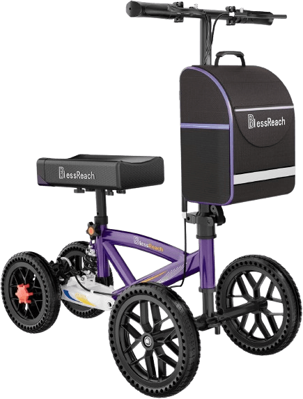 BlessReach Foldable All Terrain Knee Scooter for Adults for Foot Injuries