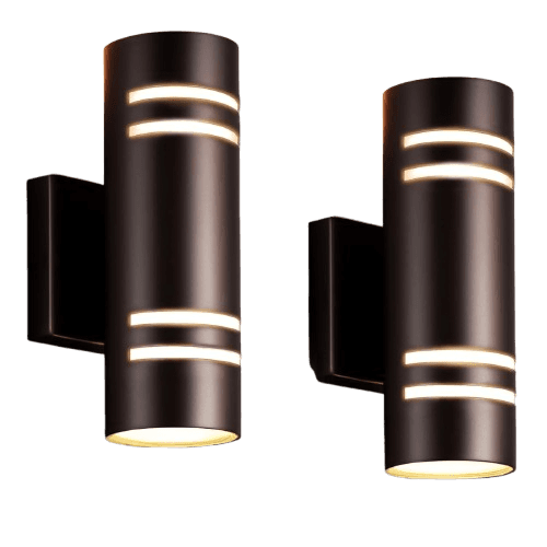 wowlite Dusk to Dawn Outdoor Lighting, Bronze Up & Down Wall Sconce, 2 Pack